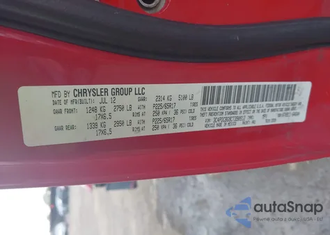 2012 Dodge Journey Sxt из США, поврежденный, VIN 3C4PDCBG9CT390912